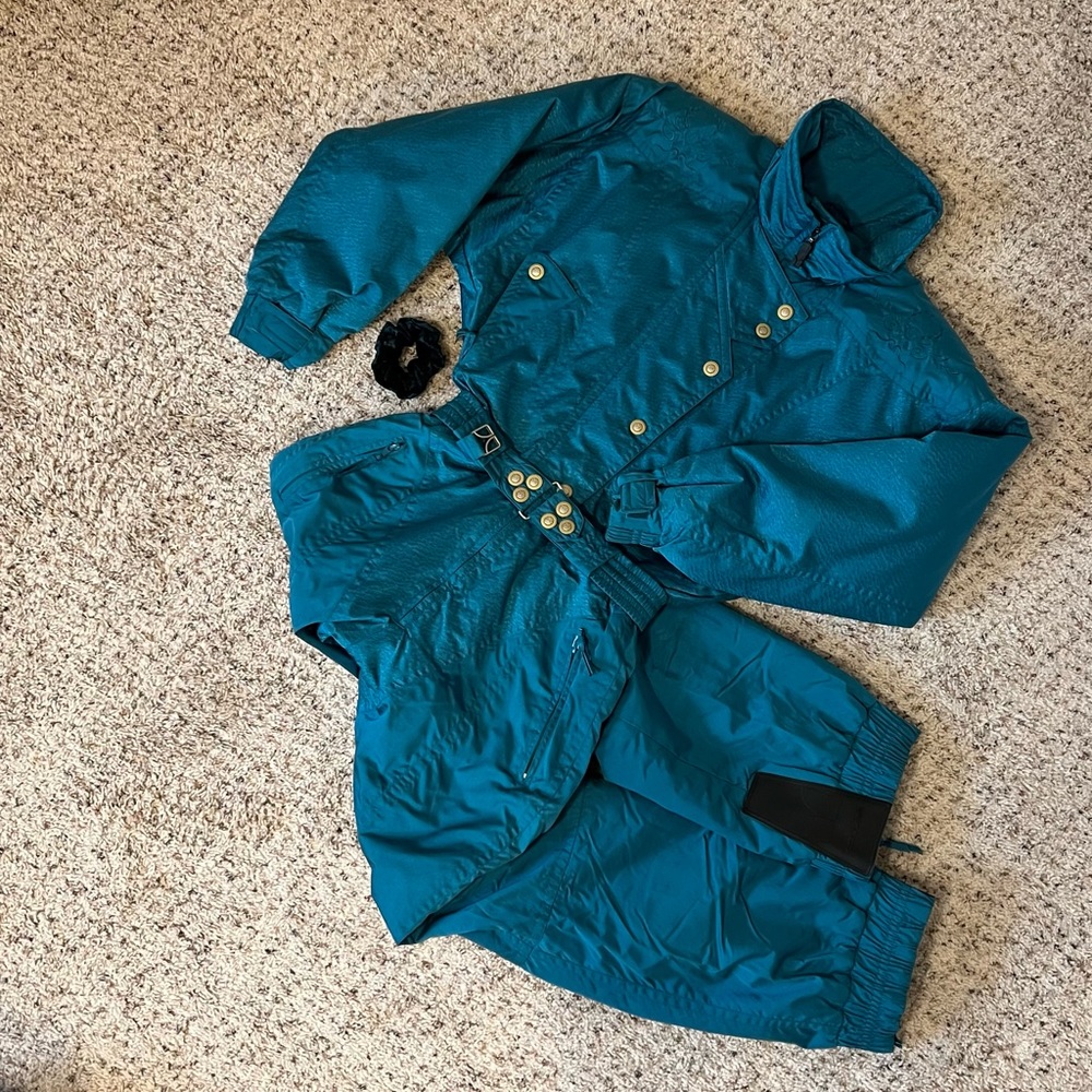Couloir Vintage Dark Turquoise Onesie Snow Suit